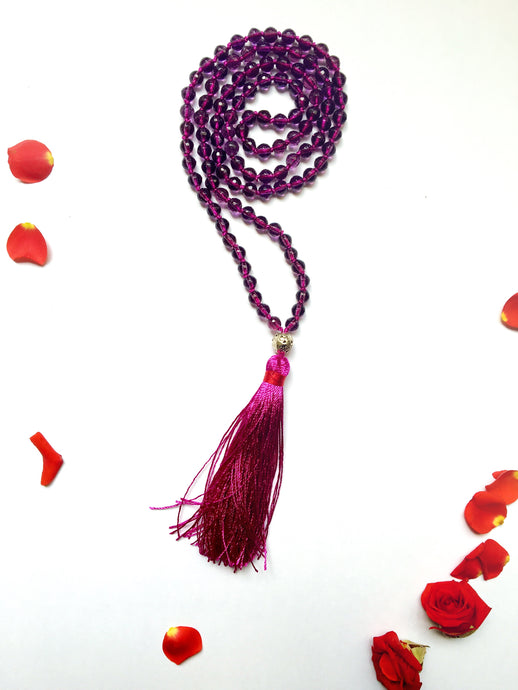 Ajna Japa Mala - Amethyst 108 beads