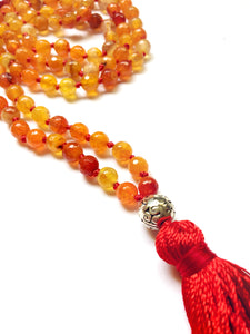 Devi Japa Mala - Carnelian 108 beads
